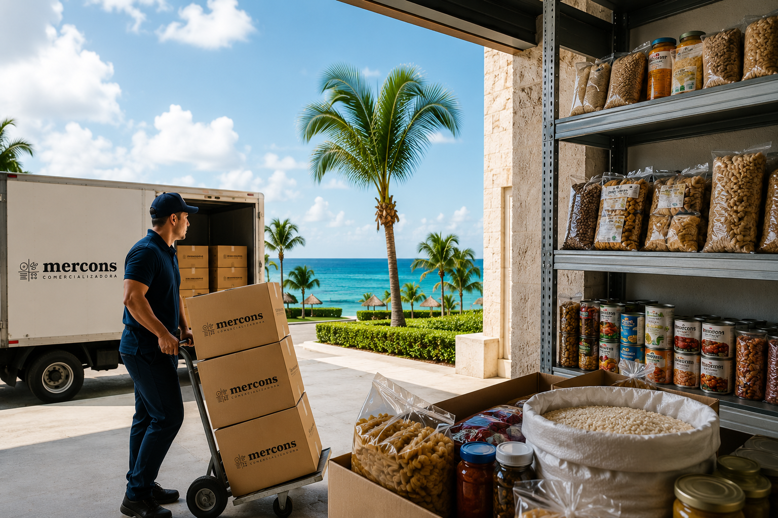 Distribución semillas y alimentos secos Riviera Maya